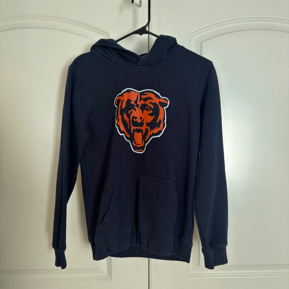 Outerstuff Chicago Bears Kids Hoodie Navy Blue Pullover NFL Logo Size L 14/16